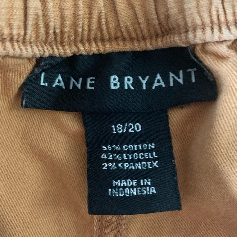 LANE BRYANT Softest Slub Boyfriend Capri Pant Mustard Gold Size 18/20 - Picture 9 of 10